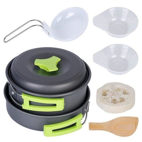 Outdoor Hiking Picnic Camping Cookware Set Picnic Stove Aluminum Pot Pans Kit Outdoor Hiking Picnic Camping Cookware Set Picnic Stove Aluminum Pot Pans Kit